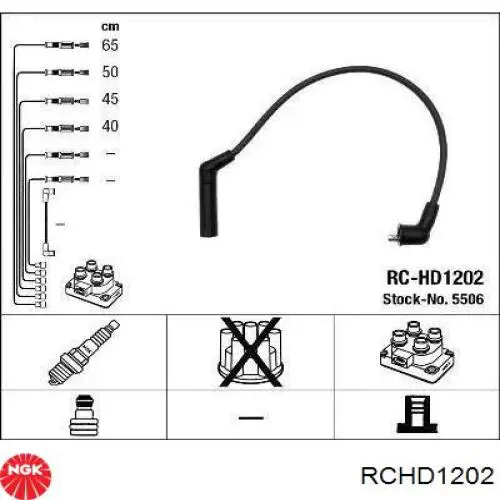 RC-HD1202 NGK juego de cables de encendido