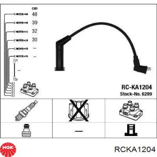 RC-KA1204 NGK juego de cables de encendido