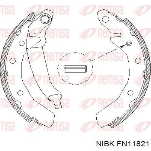 FN11821 Nibk zapatas de frenos de tambor traseras