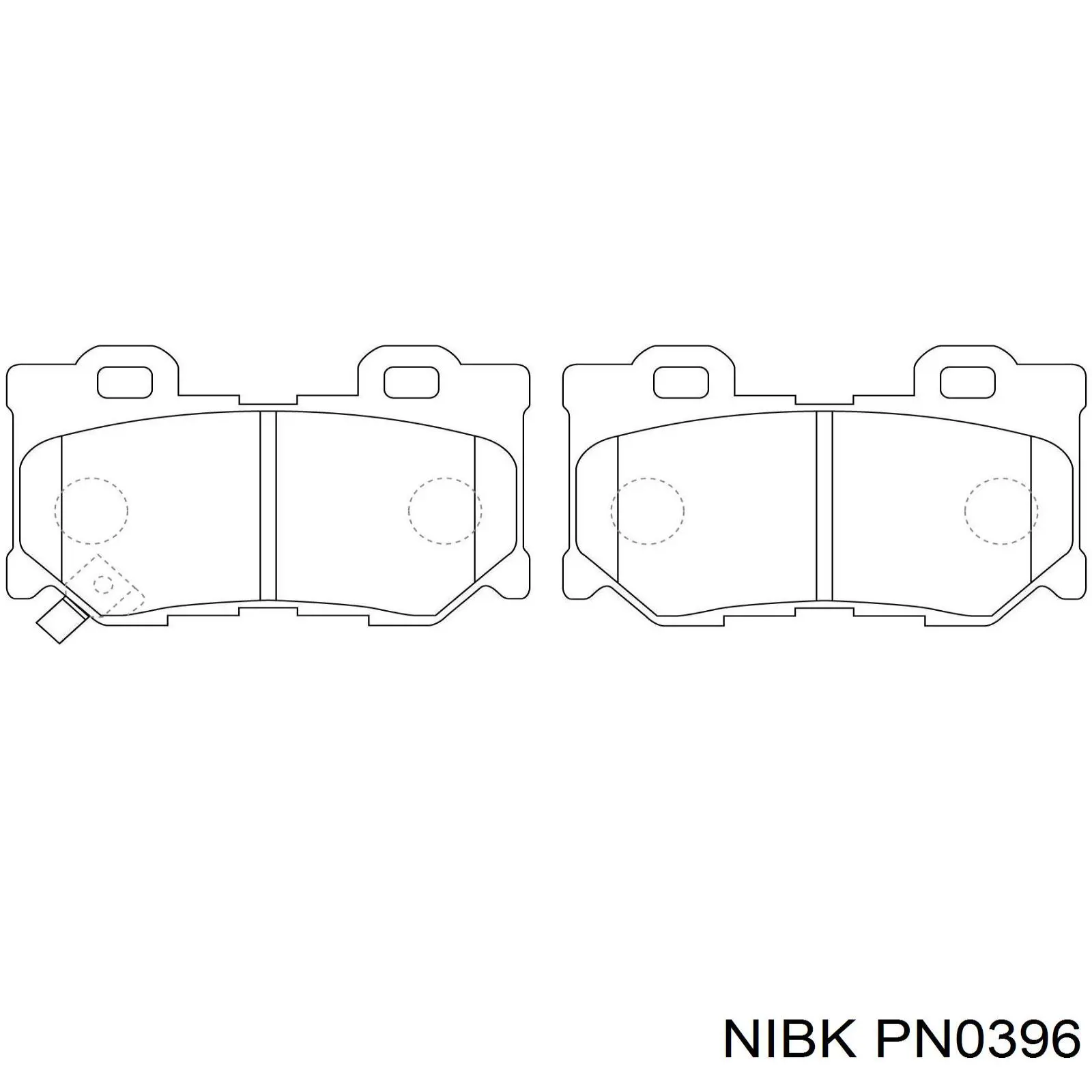PN0396 Nibk pastillas de freno traseras