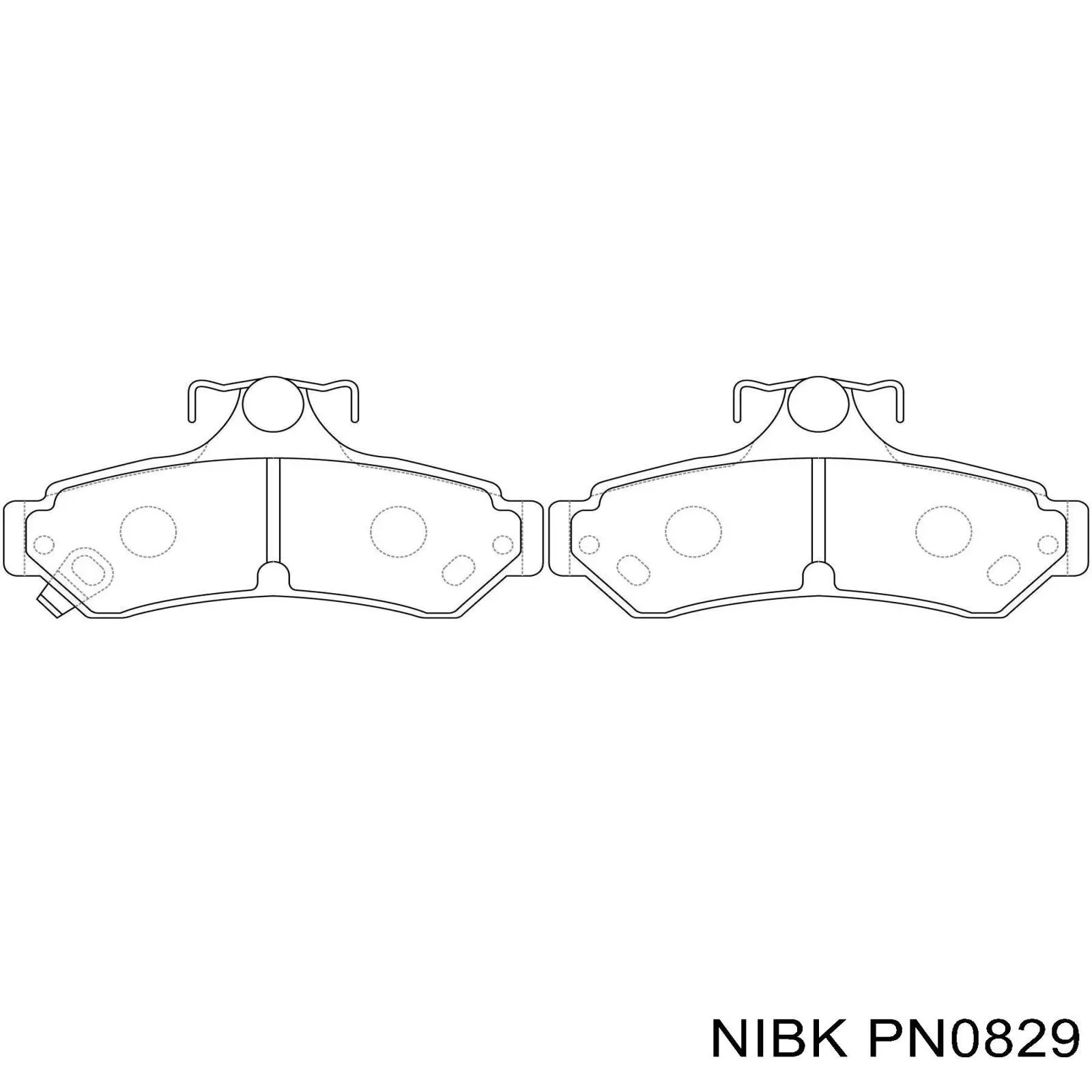 PN0829 Nibk pastillas de freno traseras