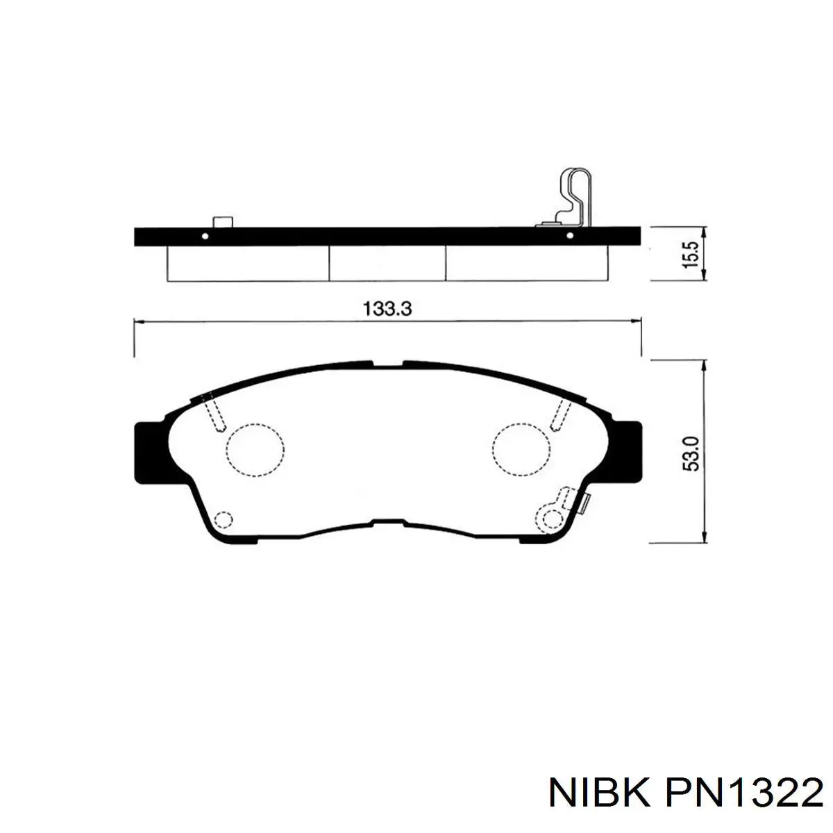 PN1322 Nibk pastillas de freno delanteras