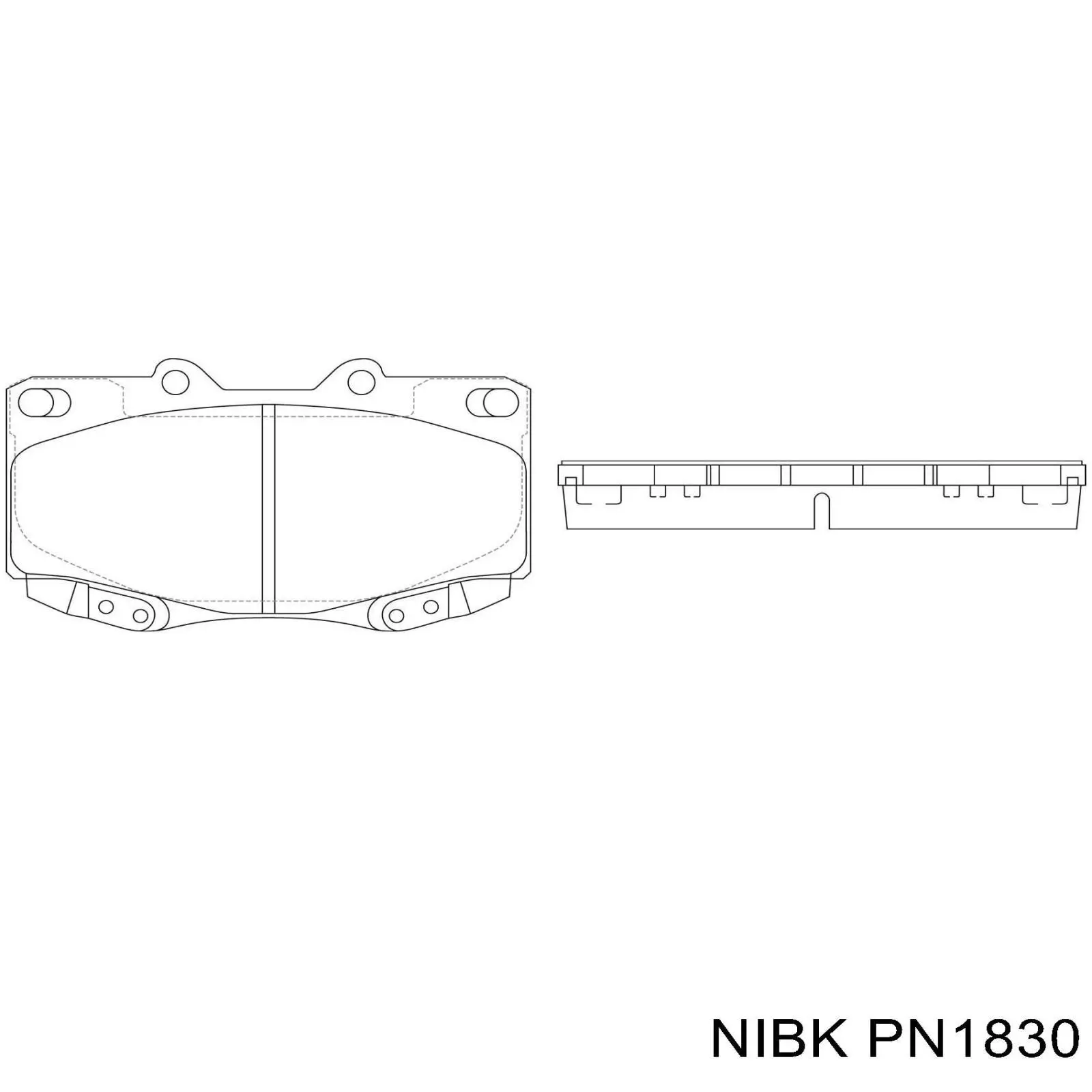 PN1830 Nibk pastillas de freno delanteras