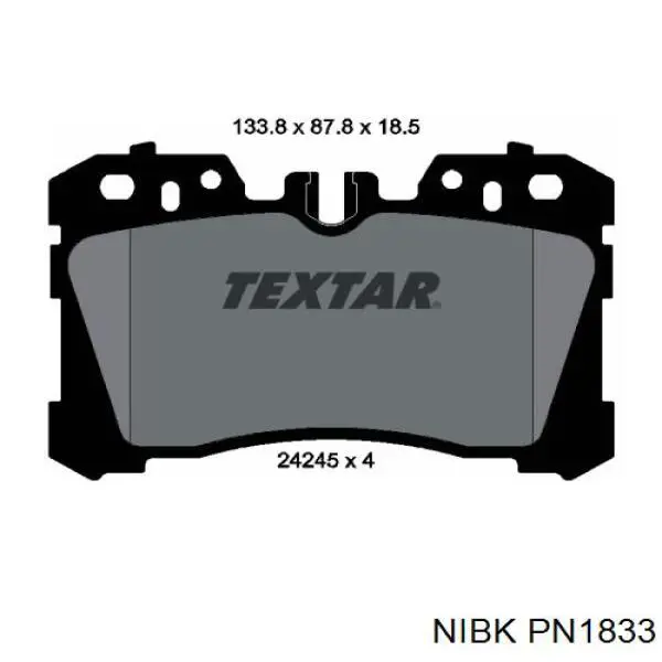 PN1833 Nibk pastillas de freno delanteras