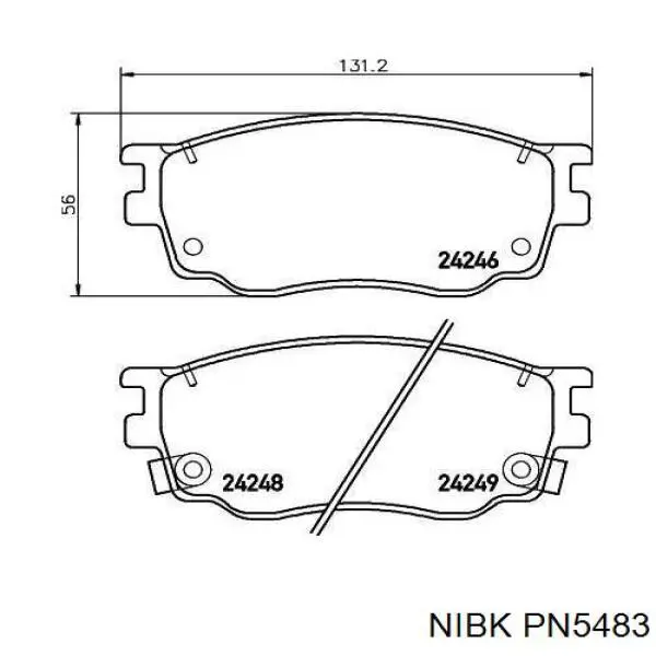 PN5483 Nibk pastillas de freno delanteras