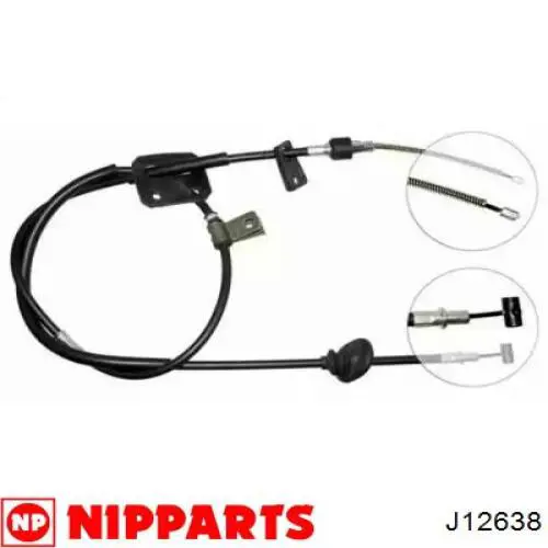 J12638 Nipparts cable de freno de mano trasero derecho