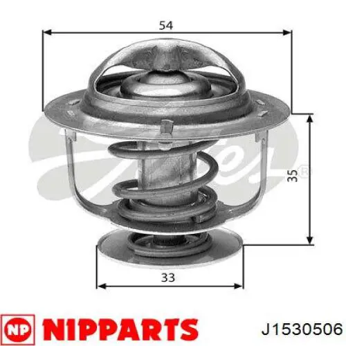 J1530506 Nipparts termostato, refrigerante