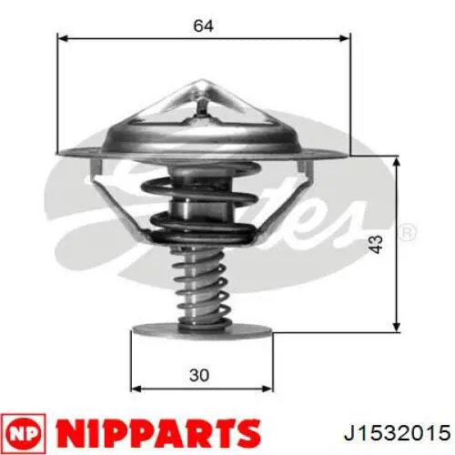 J1532015 Nipparts termostato, refrigerante