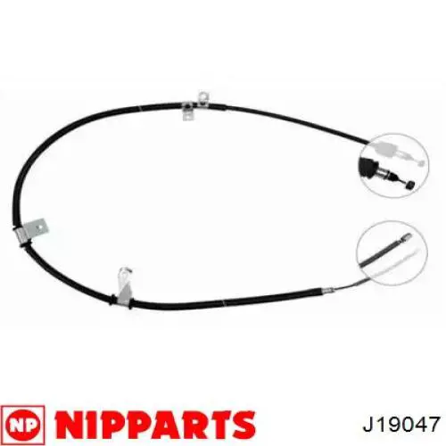 J19047 Nipparts cable de freno de mano trasero izquierdo