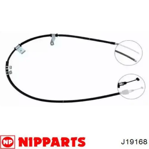 J19168 Nipparts cable de freno de mano trasero derecho