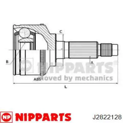 J2822128 Nipparts junta homocinética exterior delantera