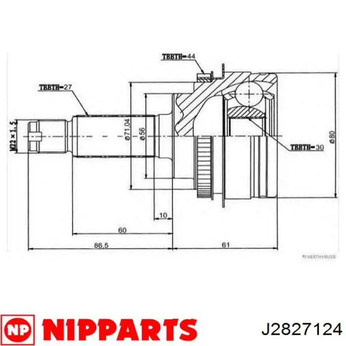  Junta homocinética exterior delantera para Subaru Impreza 2 