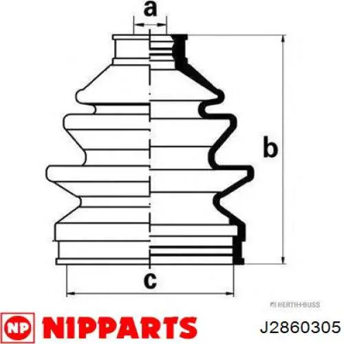 96243578 VAG fuelle, árbol de transmisión delantero exterior