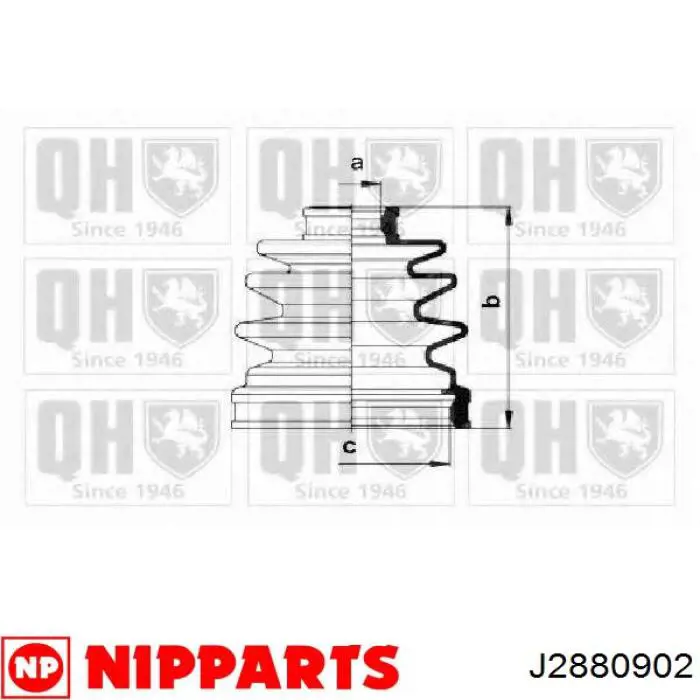 J2880902 Nipparts fuelle, árbol de transmisión delantero interior