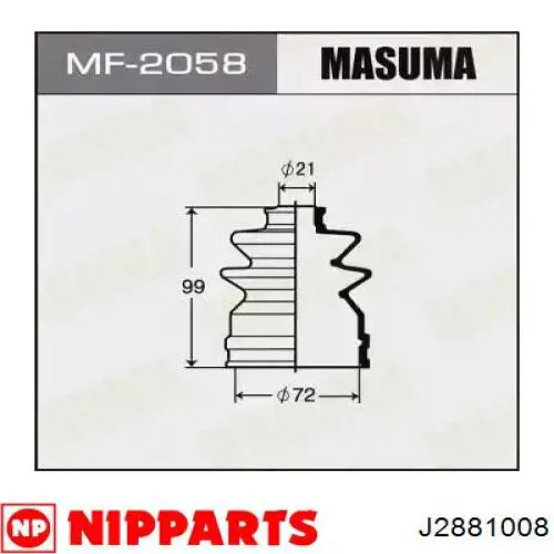  Fuelle, árbol de transmisión delantero interior para Nissan Bluebird T72 , T12