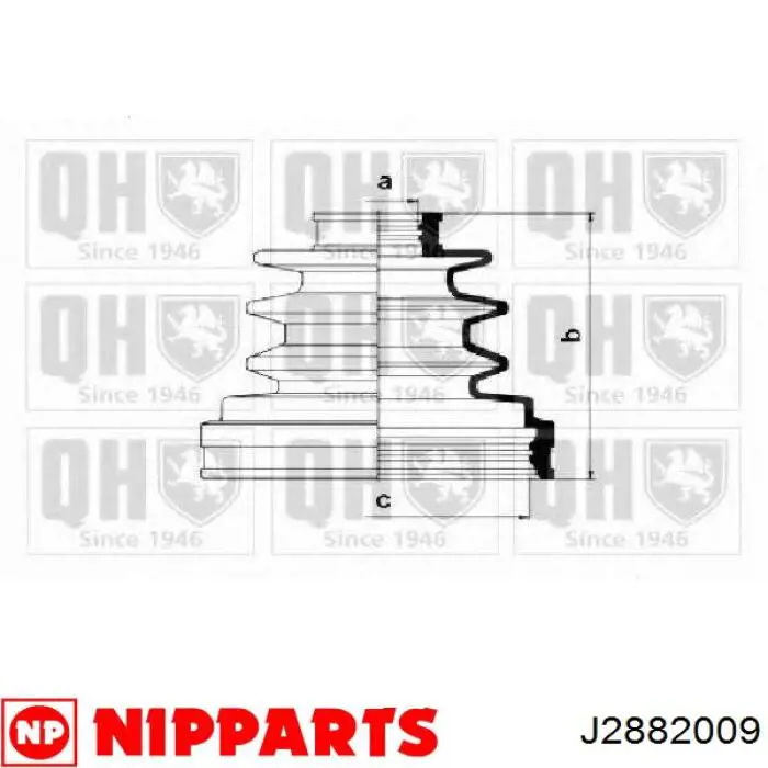 J2882009 Nipparts fuelle, árbol de transmisión trasero interior