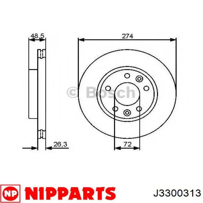  Freno de disco delantero para KIA Carnival 2 