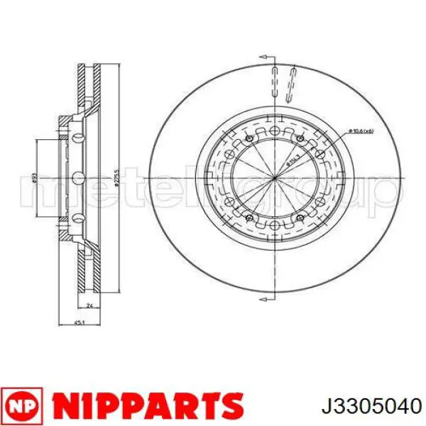 BDA1792.20 Open Parts freno de disco delantero