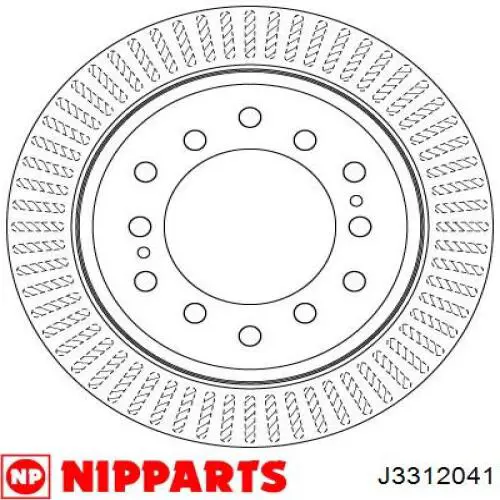 J3312041 Nipparts disco de freno trasero