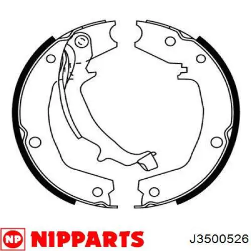 J3500526 Nipparts juego de zapatas de frenos, freno de estacionamiento