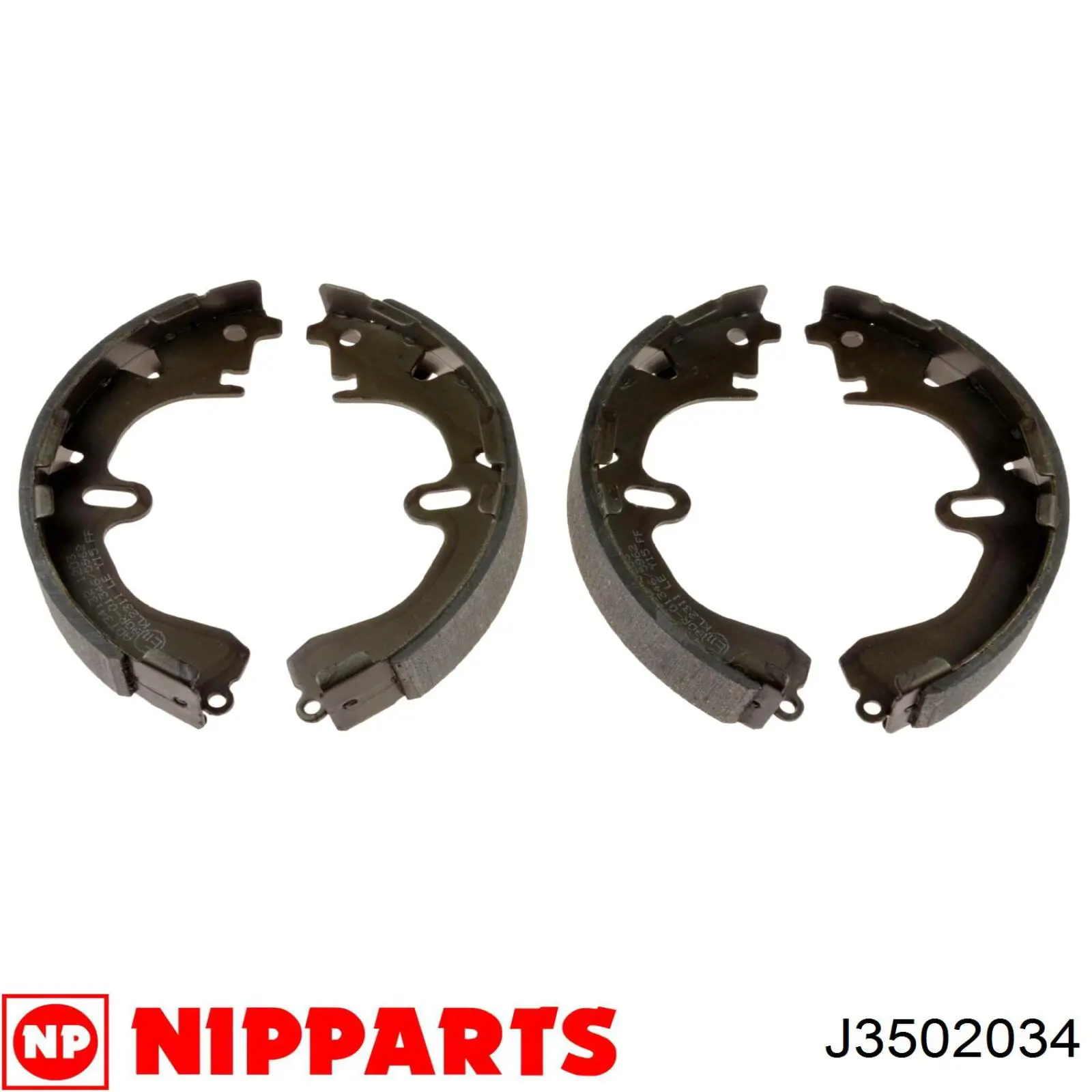 J3502034 Nipparts zapatas de frenos de tambor traseras