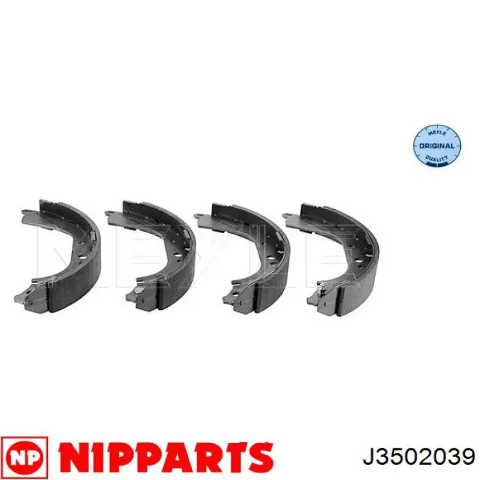 J3502039 Nipparts zapatas de frenos de tambor traseras