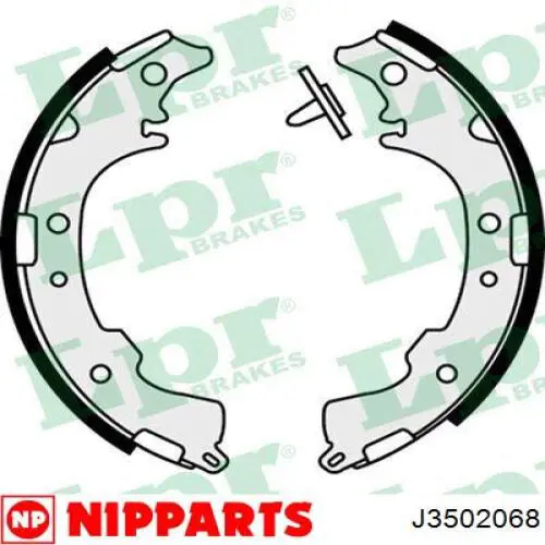 J3502068 Nipparts zapatas de frenos de tambor traseras