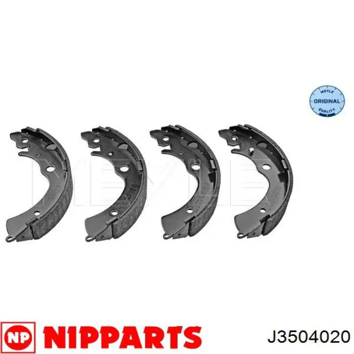 J3504020 Nipparts zapatas de frenos de tambor traseras