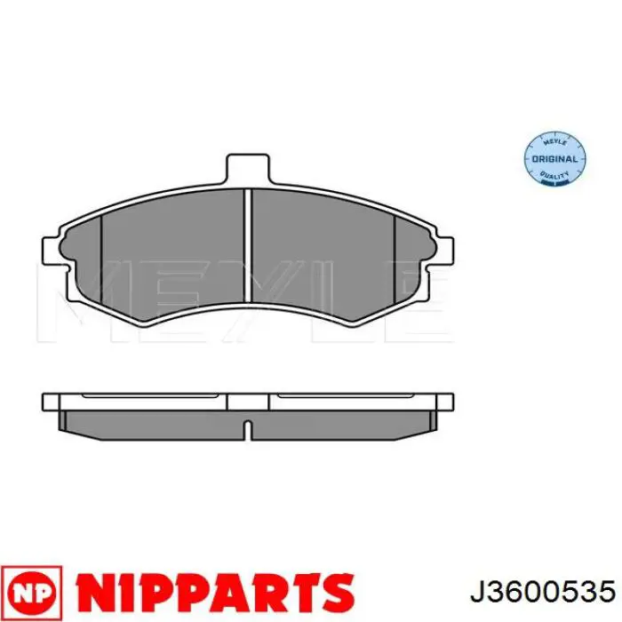 J3600535 Nipparts pastillas de freno delanteras