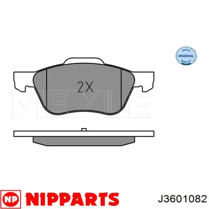 J3601082 Nipparts pastillas de freno delanteras