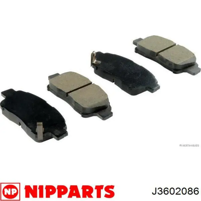 J3602086 Nipparts pastillas de freno delanteras