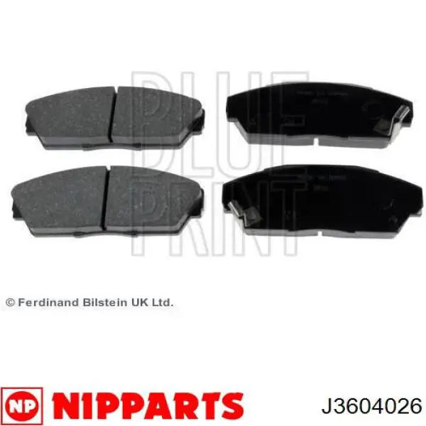 J3604026 Nipparts pastillas de freno delanteras