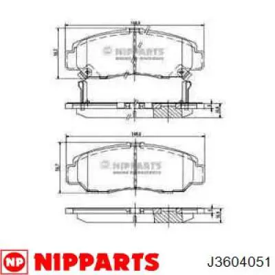 J3604051 Nipparts pastillas de freno delanteras