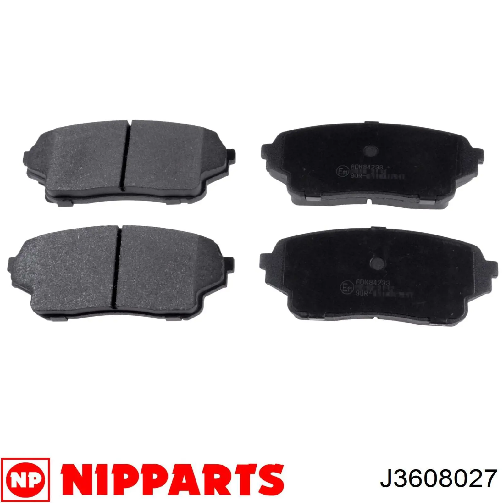 J3608027 Nipparts pastillas de freno delanteras