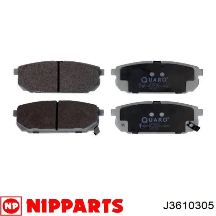 J3610305 Nipparts pastillas de freno traseras