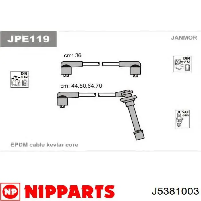  Juego de cables de encendido para Nissan Primera P10