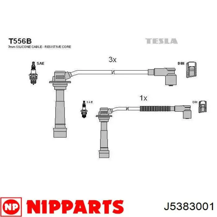  Juego de cables de encendido para Mazda MX-3 EC