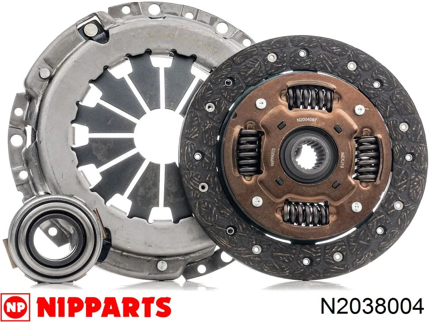 N2038004 Nipparts kit de embrague (3 partes)