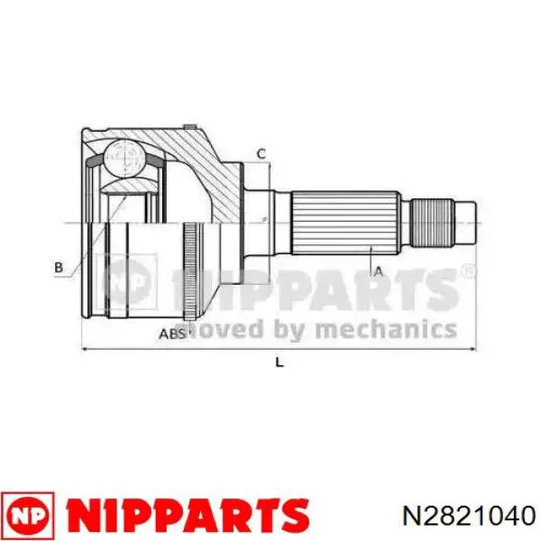 N2821040 Nipparts junta homocinética exterior delantera