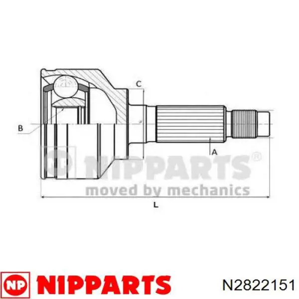 N2822151 Nipparts junta homocinética exterior delantera