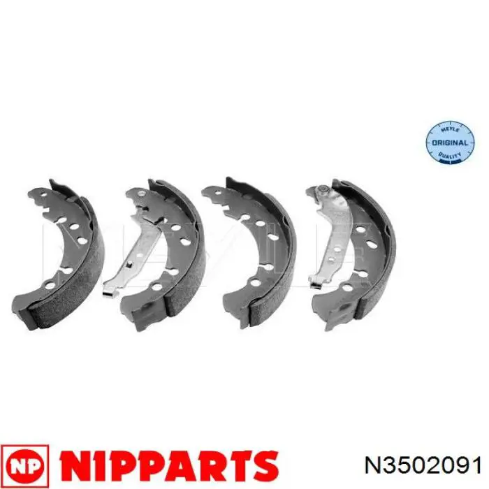 N3502091 Nipparts zapatas de frenos de tambor traseras