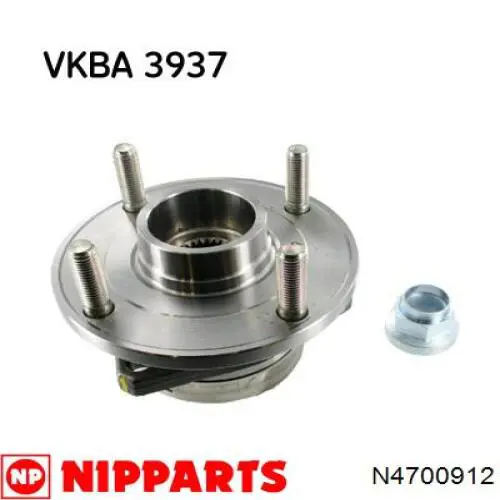 N4700912 Nipparts cubo de rueda delantero