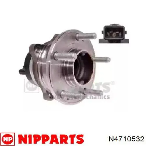 N4710532 Nipparts cubo de rueda trasero