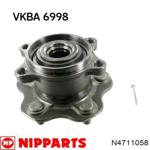 N4711058 Nipparts cubo de rueda trasero