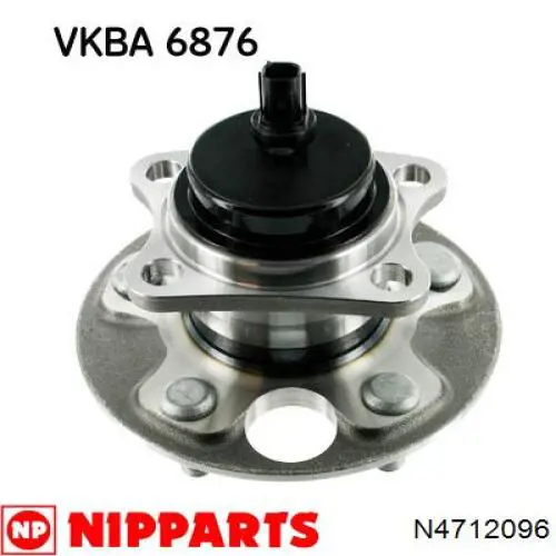 N4712096 Nipparts cubo de rueda trasero