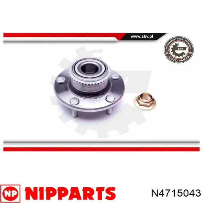 N4715043 Nipparts cubo de rueda trasero