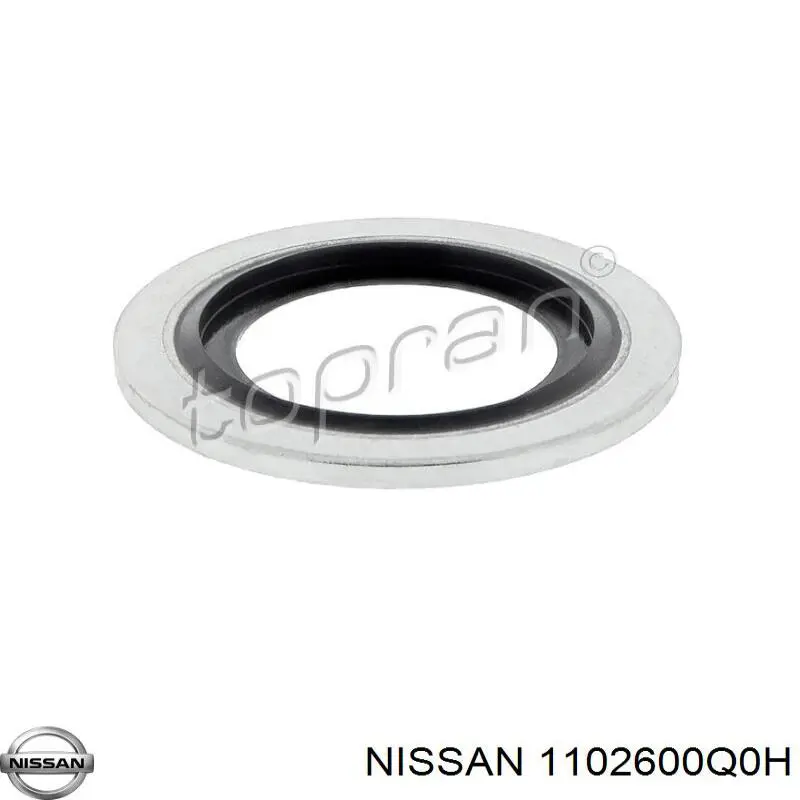 1102600Q0H Nissan junta, tapón roscado, colector de aceite