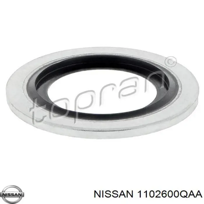 1102600QAA Nissan junta, tapón roscado, colector de aceite