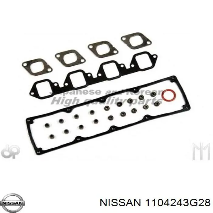 1104243G28 Nissan juego de juntas de motor, completo, superior