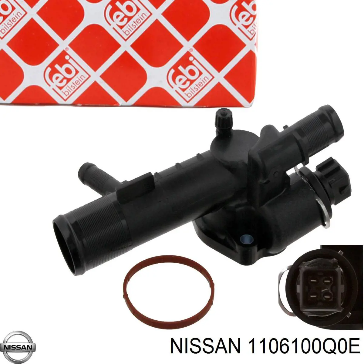 1106100Q0E Nissan caja del termostato